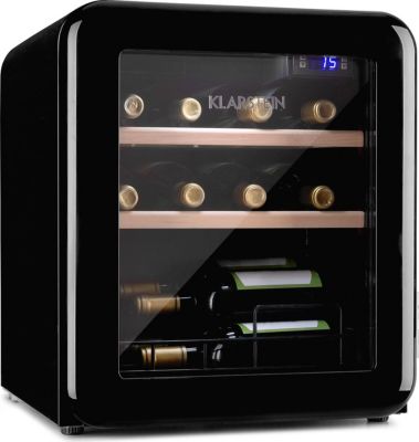 Cave à vin de service KLARSTEIN Vinetage 12 Uno Rétro - Noir
