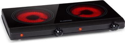 Domino vitrocéramique KLARSTEIN Cookbuddy 2 zones 2400W 5 vitesses noire