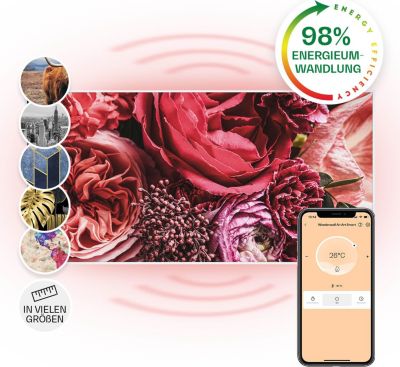 KLARSTEIN Wonderwall Air Art fleur 120x60cm 700W