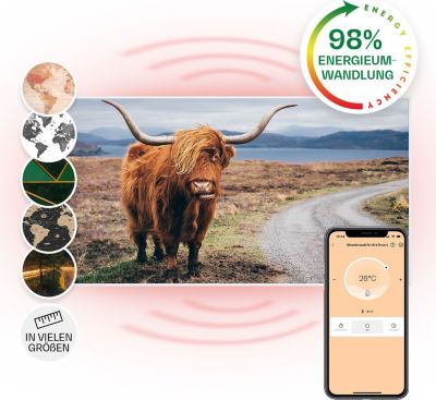 KLARSTEIN Wonderwall Air Art vache 120x60cm 700W