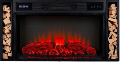 Cheminée électrique KLARSTEIN Villarrica 1900 W 38 m² LED mural Noir