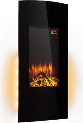 Cheminée électrique Effet flamme 2000W Thermostat réglable 3 LED