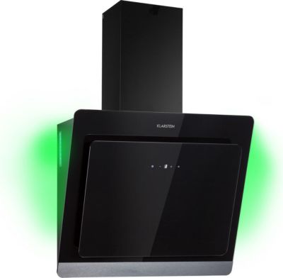 Hotte décorative murale inclinée KLARSTEIN Aurora Eco 550m³/h 60cm CEE A+ LED oir
