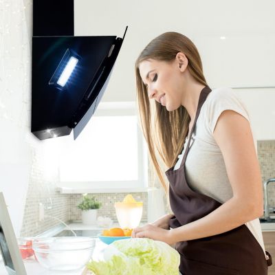 Hotte décorative murale inclinée KLARSTEIN Clara 60cm verre 509m³/h tactile noir