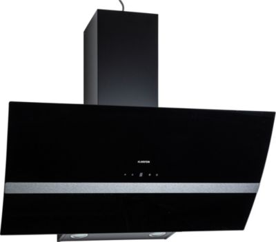 Hotte décorative murale inclinée KLARSTEIN Clara 90cm 509 m³/h tactile LED noir