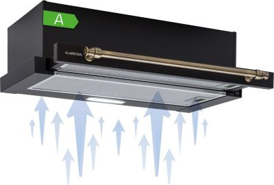 Hotte encastrable KLARSTEIN Vilhelmine 60cm Retro CEE B 332m³/h noir