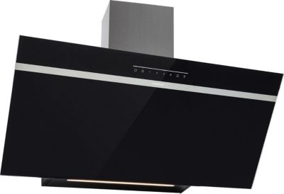 Hotte décorative murale inclinée KLARSTEIN Ava 90 cm WiFi A++ 515 m³/h tactile noir