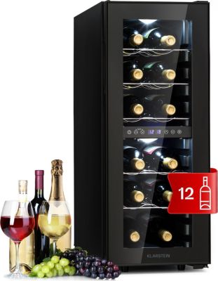 Cave à vin de service KLARSTEIN Shiraz 12 Duo - 42L - Noir