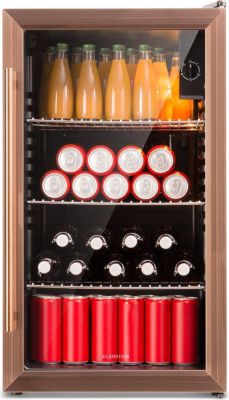 Mini réfrigérateur KLARSTEIN BeersafeXXL 80L porte vitrée inox cuivre