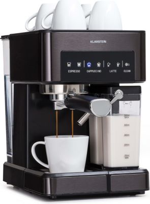 Machine à expresso KLARSTEIN Arabica Comfort 1350W 20 Bar 1,8l Noir