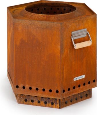 Brasero BLUMFELDT Mojanda sans fumée solide acier rouille