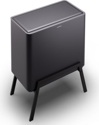 Poubelle de cuisine tri sélectif KLARSTEIN Yuma 40L bac à compost avec pieds Noir