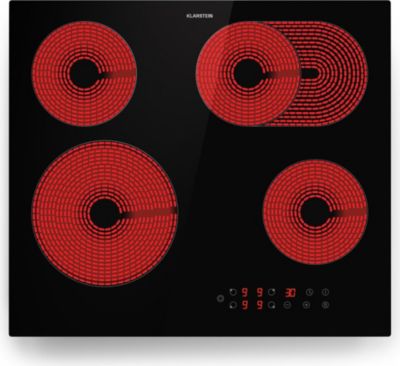 Plaque vitrocéramique KLARSTEIN Virtuosa 4 60cm 6500W 4 zones flex noir
