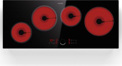 Plaque vitrocéramique KLARSTEIN Virtuosa 90 cm Slim 6400W 4 feux noire