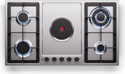 Plaque mixte induction gaz KLARSTEIN MultiChef 5 zones 4 feux gaz inox