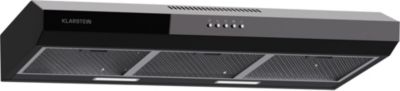 Hotte casquette KLARSTEIN Contempo 90cm encastrée 200m³/h LED noir
