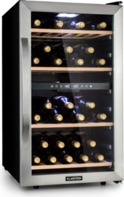 Cave à vin polyvalente KLARSTEIN Vinamour 45D 2 zones 118L 45bt Inox
