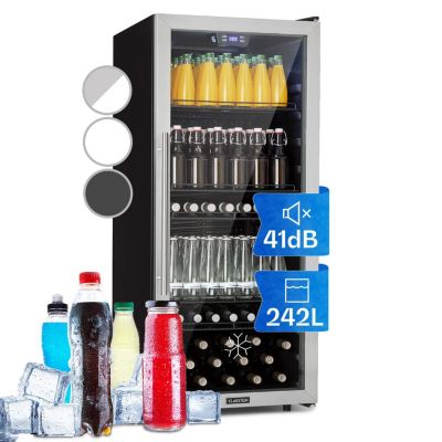 Réfrigérateur 1 porte KLARSTEIN Beersafe 7XL 242L 5 clayettes Inox