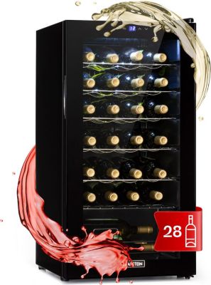 Cave à vin polyvalente KLARSTEIN Shiraz 28 Uno 74L 28bt 5-18°C Tactile