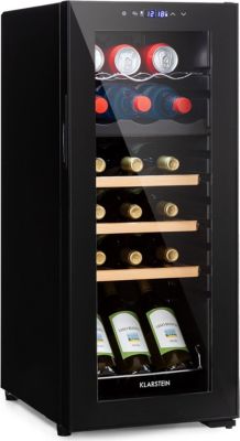 Cave à vin polyvalente KLARSTEIN Bovella 18 Duo+ 50L 18bt Verre