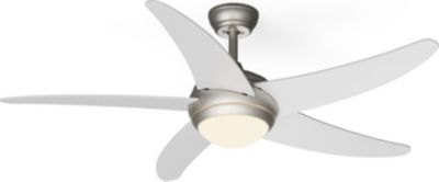 Ventilateur plafonnier KLARSTEIN Bolero 2en1 132cm 55 W LED App Blanc