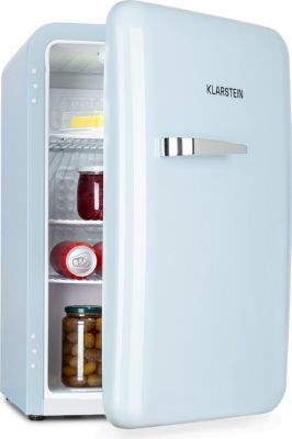 Réfrigérateur 1 porte KLARSTEIN Audrey 70L 3 étagères rétro 39 dB Bleu