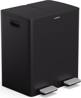 Poubelle de cuisine tri sélectif KLARSTEIN EcoVista 40L 2 bacs et compost 3L Noir