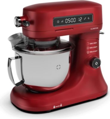 Robot pâtissier KLARSTEIN Chiara 1600W 12 vitesses Bol Inox Rouge