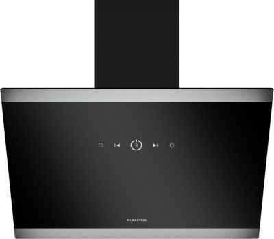 Hotte décorative murale inclinée KLARSTEIN FlashLine 60cm A++ 524m³/h LED 100W Noir