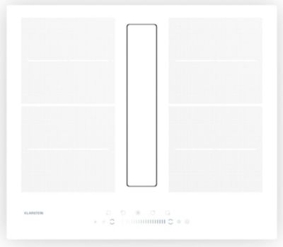 Plaque induction aspirante KLARSTEIN ChefFusion avec hotte 60cm 590m³/h blanc