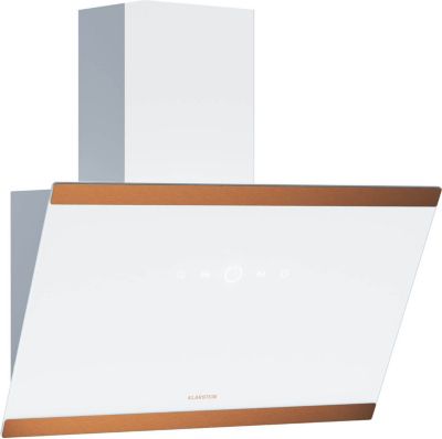 Hotte décorative murale inclinée KLARSTEIN FlashLine 60cm A++ 524m³/h 100W Blanc