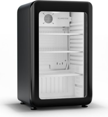 Réfrigérateur 1 porte KLARSTEIN Audrey Evo rétro Porte verre 93L C noir