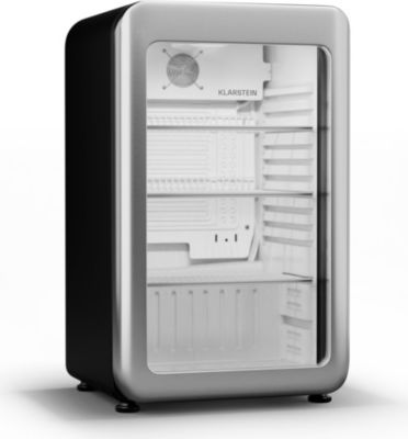 Réfrigérateur 1 porte KLARSTEIN Audrey Evo rétro Porte verre 93L C inox