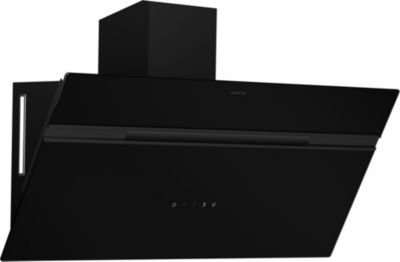 Hotte décorative murale inclinée KLARSTEIN Alina 90 cm CEE A LED 615 m³/h Noir