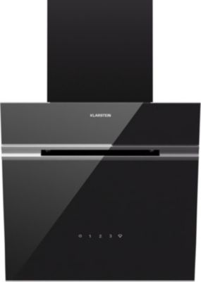 Hotte décorative murale inclinée KLARSTEIN Alina 40cm 570 m³/h CEE A LED Noir