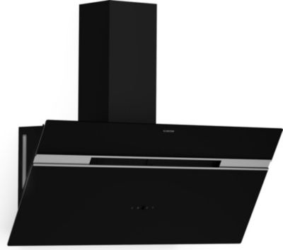 Hotte décorative murale inclinée KLARSTEIN Alina 90cm Smart 615 m³/h CEE A Noir