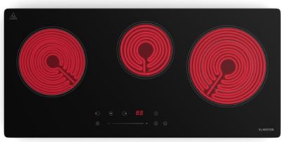 Plaque vitrocéramique KLARSTEIN CeramEase Slim VTC 3 foyers 5200W noire