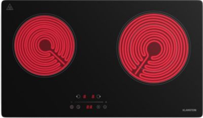 Domino vitrocéramique KLARSTEIN CeramEase Slim VTC 2 foyers 4 kW Noir