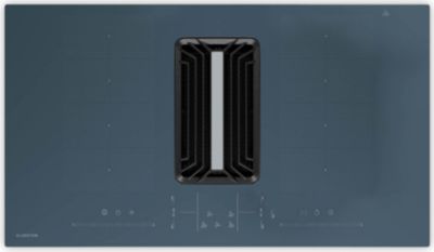 Plaque induction aspirante KLARSTEIN AirJet FlexPro hotte 90cm Flexzone gris
