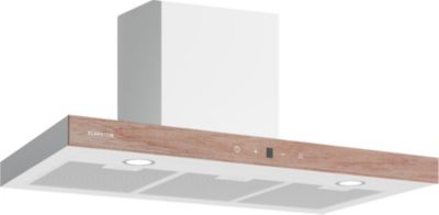 Hotte décorative murale KLARSTEIN ZenFusion T 90cm 882m³/h A++ 210W Blanc