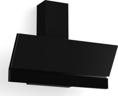 Hotte décorative murale inclinée KLARSTEIN Velaire 90cm CEE A++ 820 m³/h 60 dB Noir