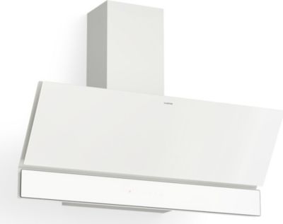 Hotte décorative murale inclinée KLARSTEIN Velaire 90 cm 820 m³/h CEE A++ Blanc