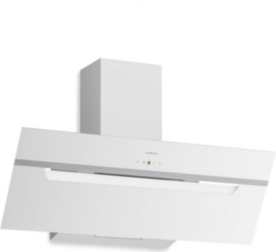 Hotte décorative murale inclinée KLARSTEIN BigBite 90 cm  417 m³/h A+++ LED Blanc