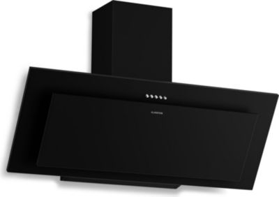 Hotte décorative murale inclinée KLARSTEIN Athena 404 m³/h 56W 90 cm LED 63 dB Noir