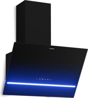 Hotte décorative murale inclinée KLARSTEIN Illuminosa 60cm 818 m³/h A++ LED Noir