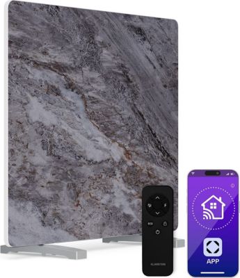 Chauffage infra-rouge KLARSTEIN MarmoHeat 420W Smart App IP43 8m² Gris