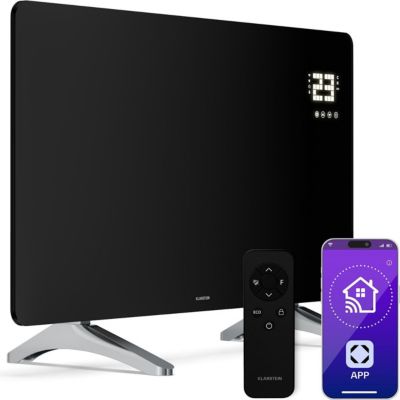 Chauffage infra-rouge KLARSTEIN Wonderglass 480W Smart App 9m² Noir