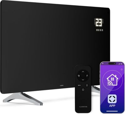 Chauffage infra-rouge KLARSTEIN Wonderglass 720W Smart App 14m² Noir
