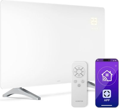 Chauffage infra-rouge KLARSTEIN Wonderglass 720W Smart App 14m² Blanc
