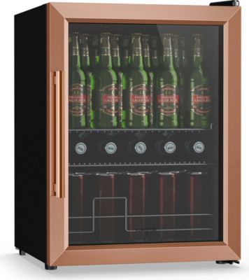 Mini réfrigérateur KLARSTEIN Beersafe porte vitrée 64x48cm 60L Cuivre